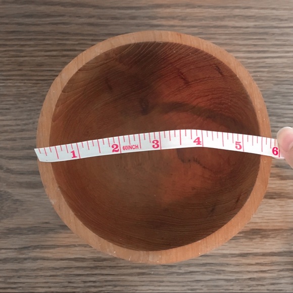 Vintage Teak Wood Bowl with Uneven Edge - Picture 5 of 6